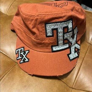 Orange Cap with TX Embroidery